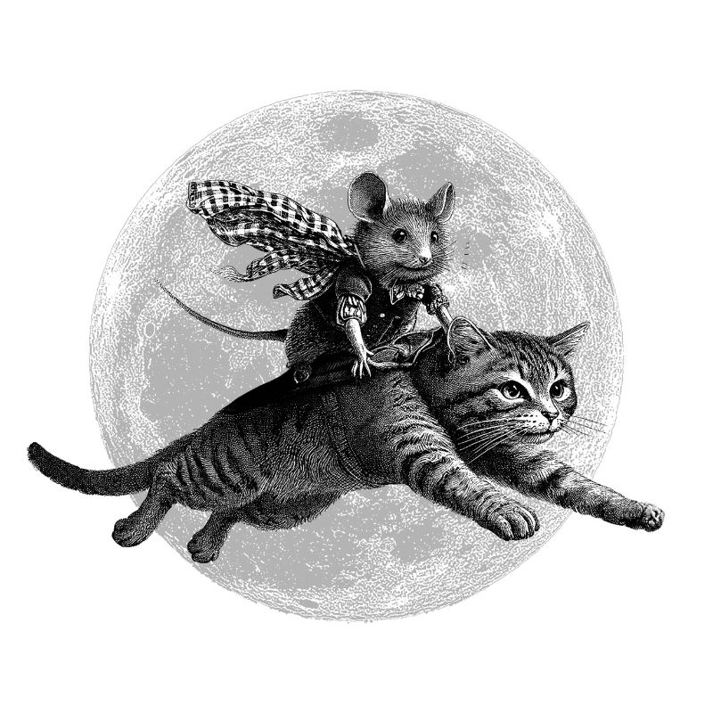 True Moon Love – Maus fliegt mit einer Katze