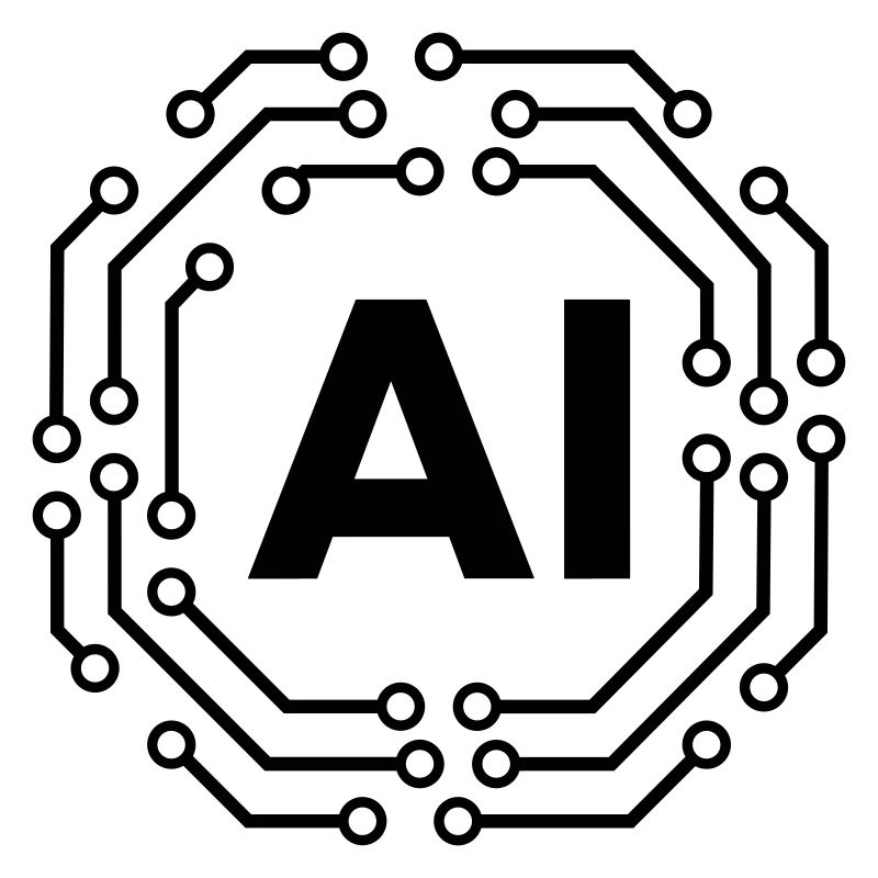AI Icon Badge Logo Artificial Intelligence Logo