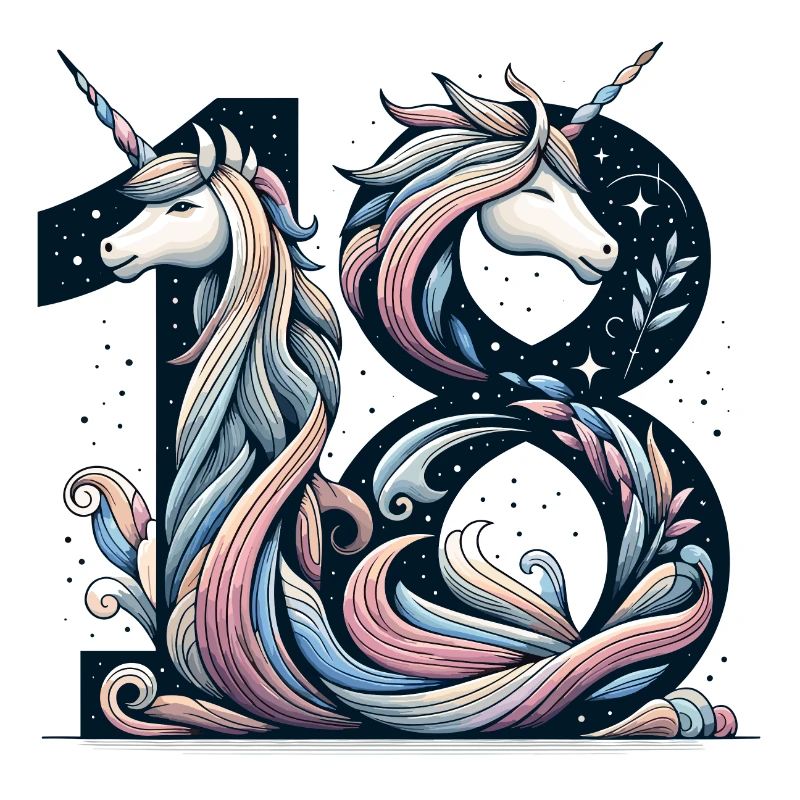 18 ans Licorne 18e cadeau d’anniversaire