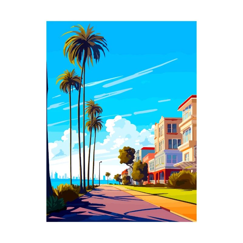 St Kilda Beach Australie déco affiche de voyage