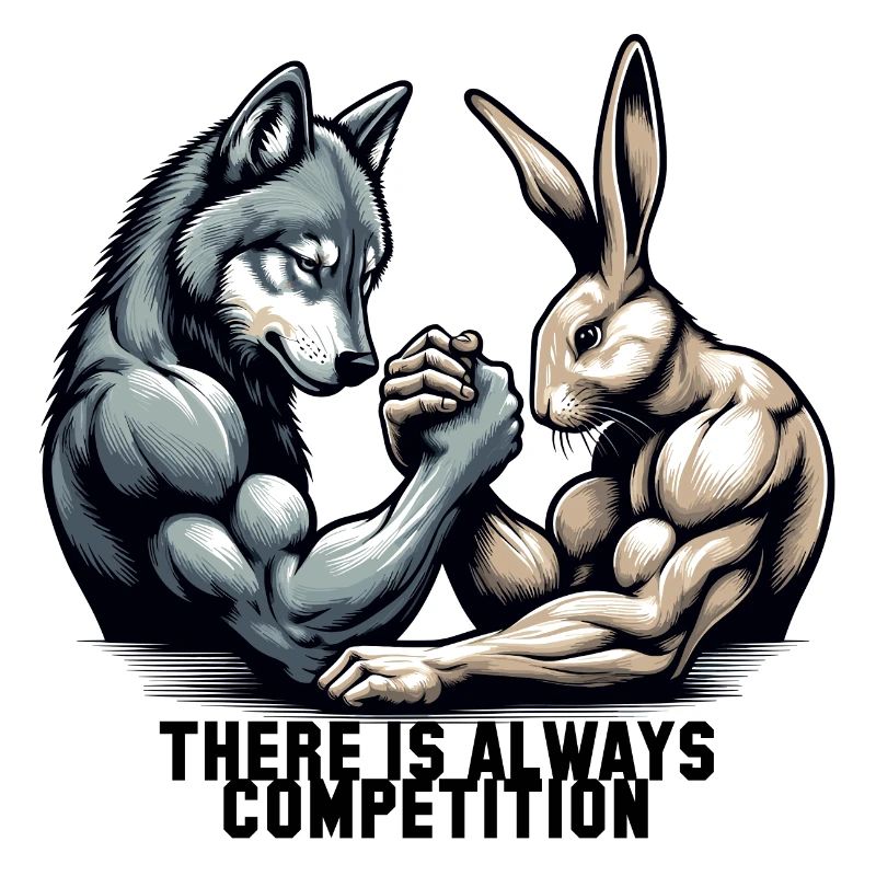Bras de fer bras de fer loup et lapin cadeau