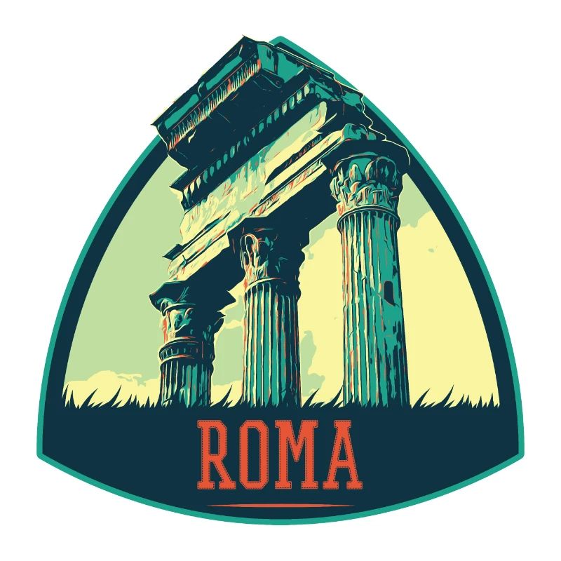 Illustration antiker Ruinen in Rom
