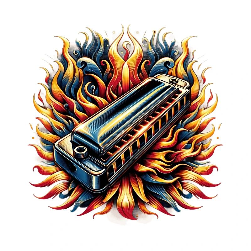 Design abstrait d'harmonica