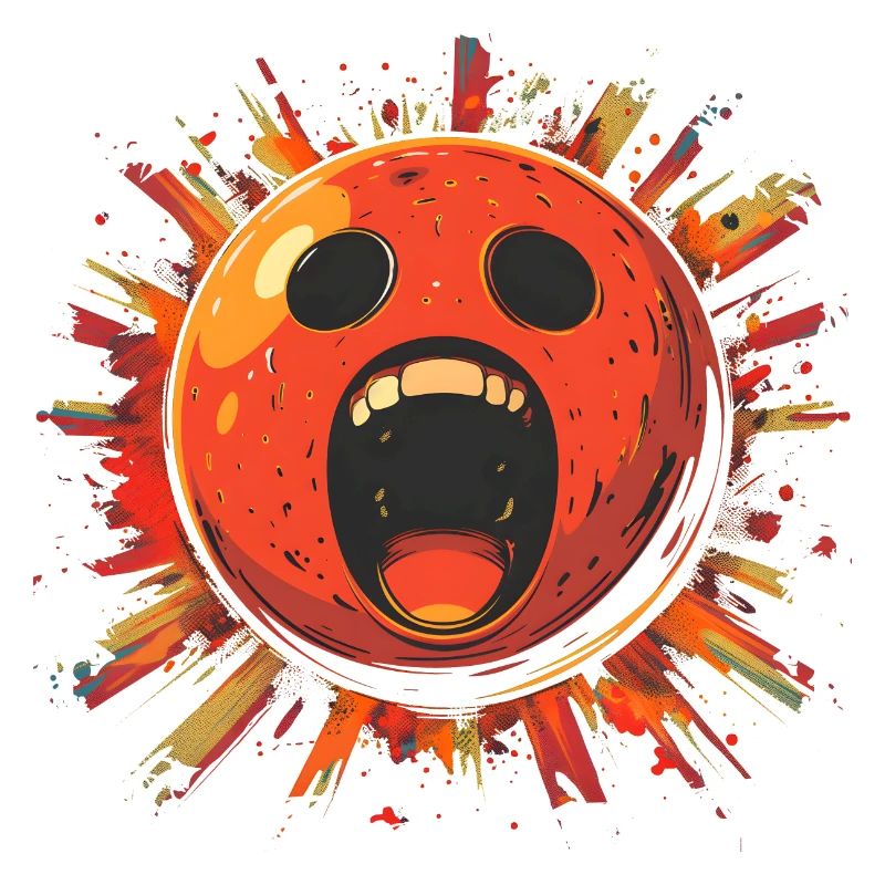 Boule de bowling effrayante