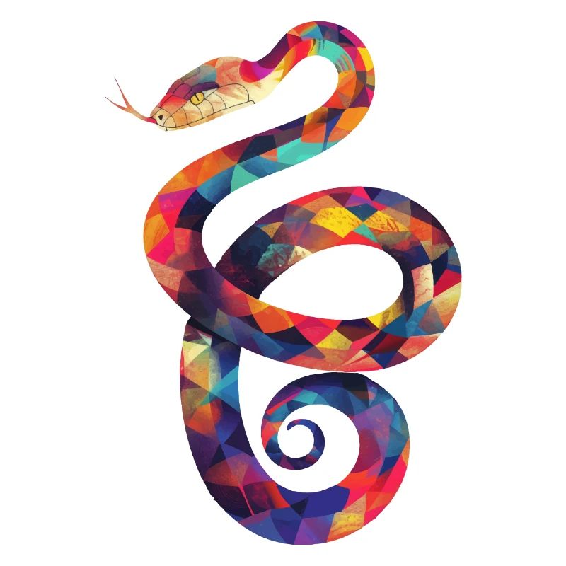 Illustration de Serpent coloré