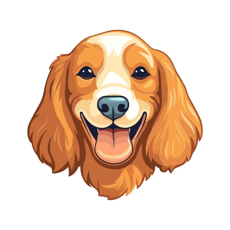 Cocker Spaniel Hunderasse Aquarell Karikatur Kawaii