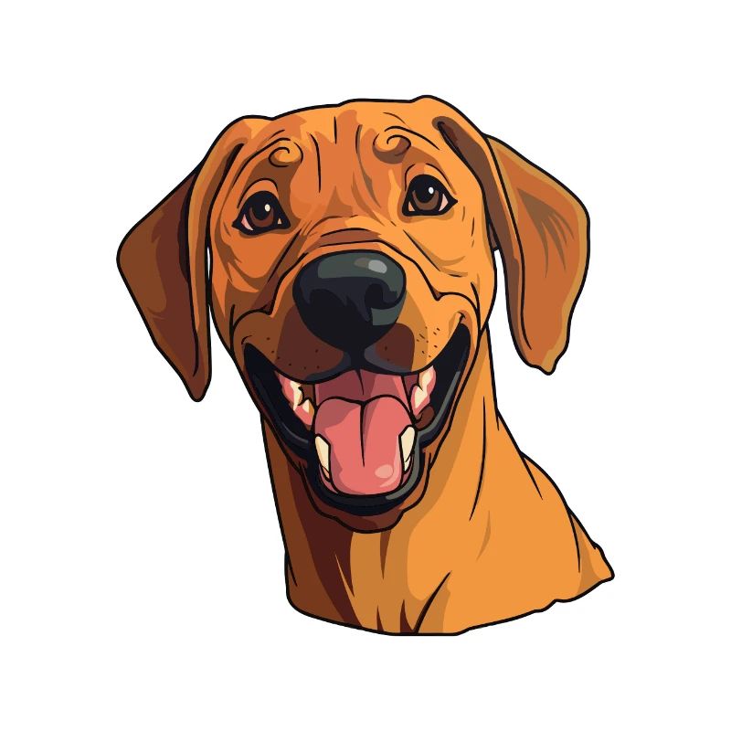 Rhodesian Ridgeback chien race aquarelle dessin animé K