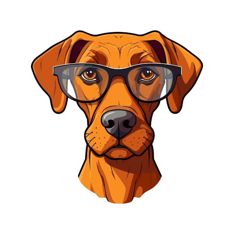 Rhodesian Ridgeback Hunderasse Aquarell Karikatur K
