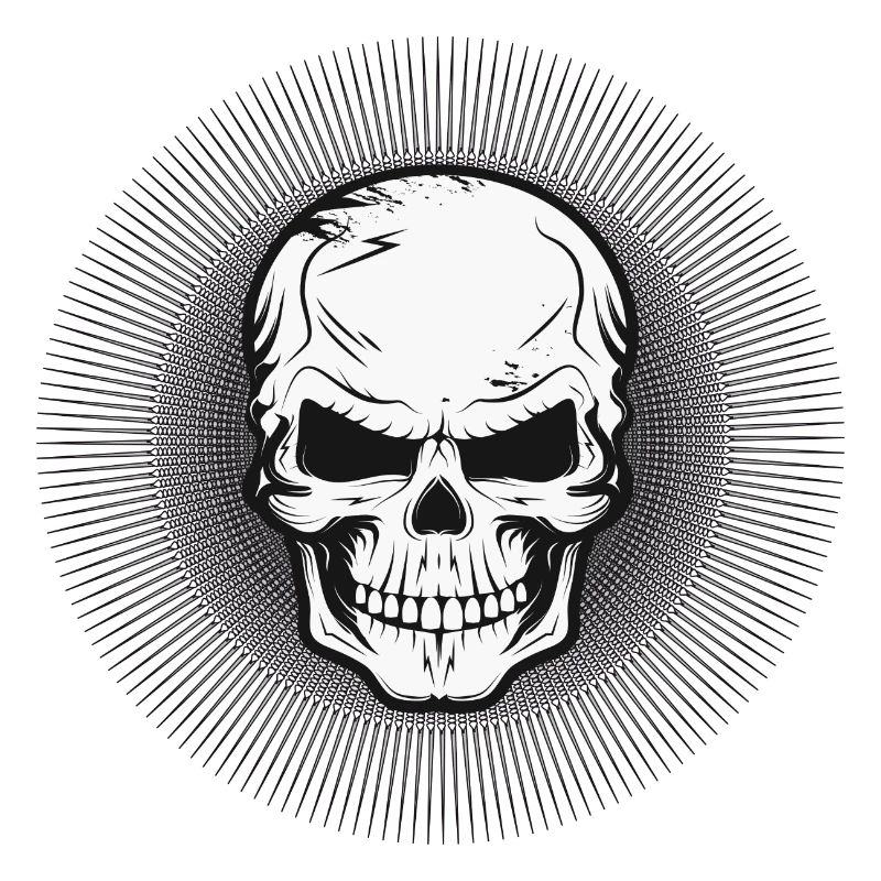 Radiant Skull,Skull,Skull Drawing