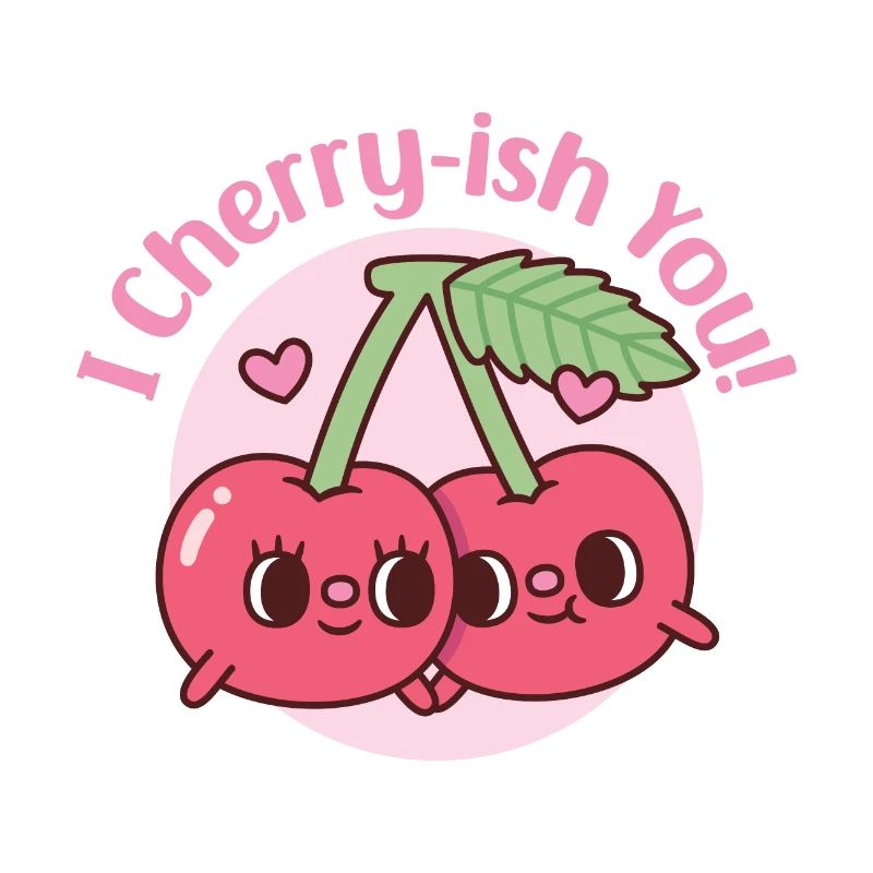 Cute Cherries I Cherryish You Valentines Day Pun