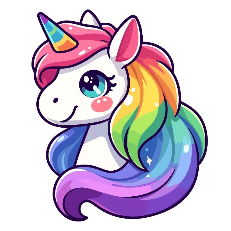 Radiant Rainbow Unicorn: The Mythical Mare