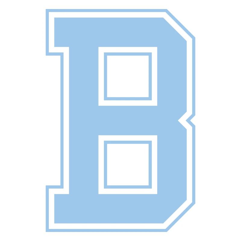 Monogramm Hellblau Varsity College Initiale B