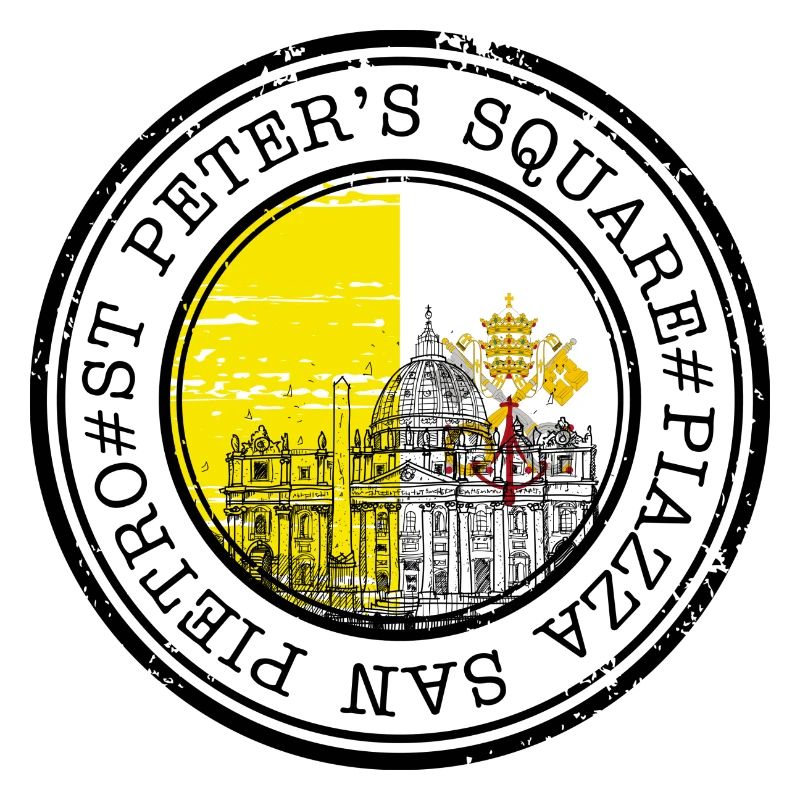 Vatican City Stamp Circle