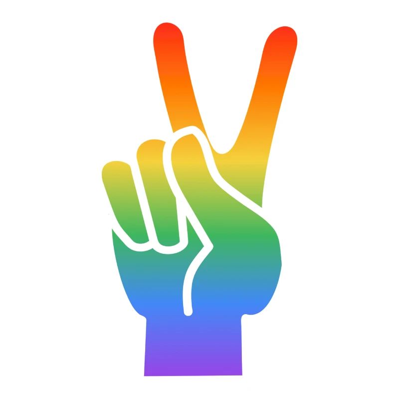 Regenbogen Peace Handzeichen