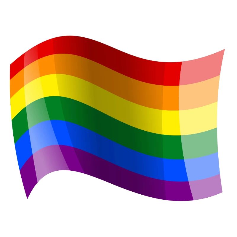 Waving rainbow flag
