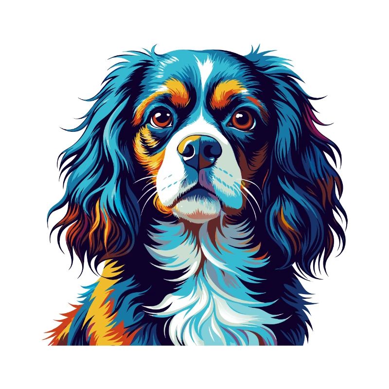 Cavalier King Charles Spaniel Hunderasse Karikatur