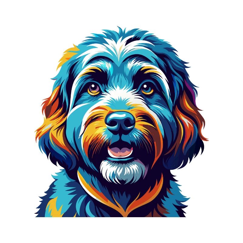 Cockapoo Hunderasse Bunt Karikatur Kawaii