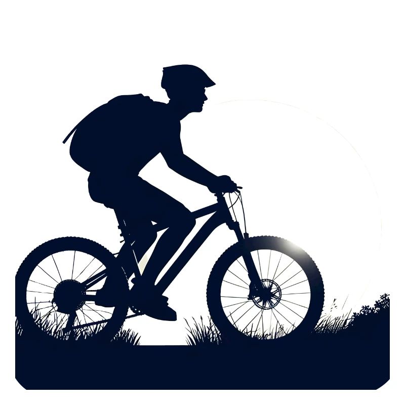 Silhouette de vélo éco la nuit