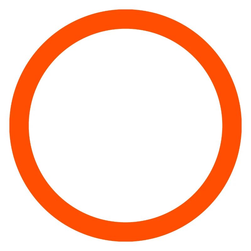 Neon Orange Circle Emblem