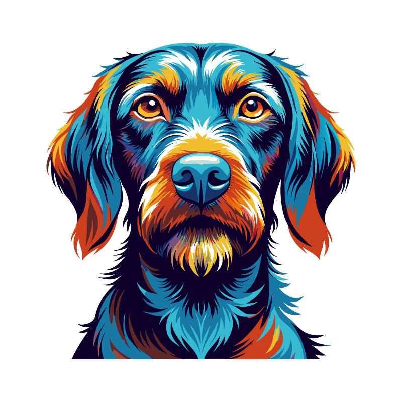 Drahthaarige Vizsla Hunderasse Karikatur Kawaii
