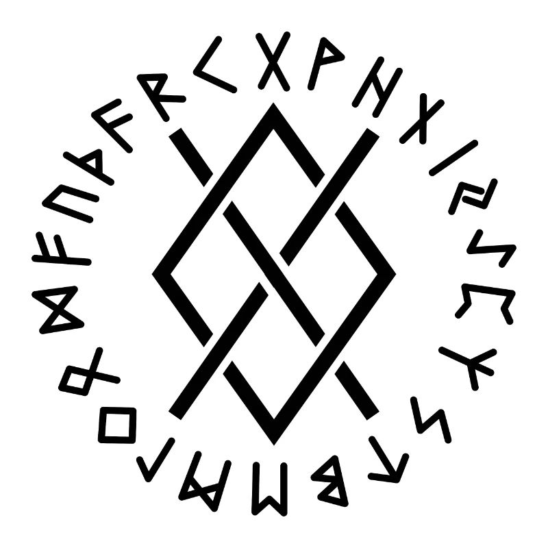 Gungnir-Runen schwarz
