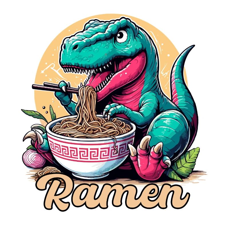 Mignon T-Rex Ramen Dinosaure Cadeau