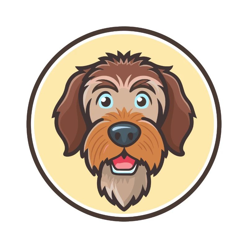 Wirehaired Pointing Griffon Dog Breed Cartoon Pet
