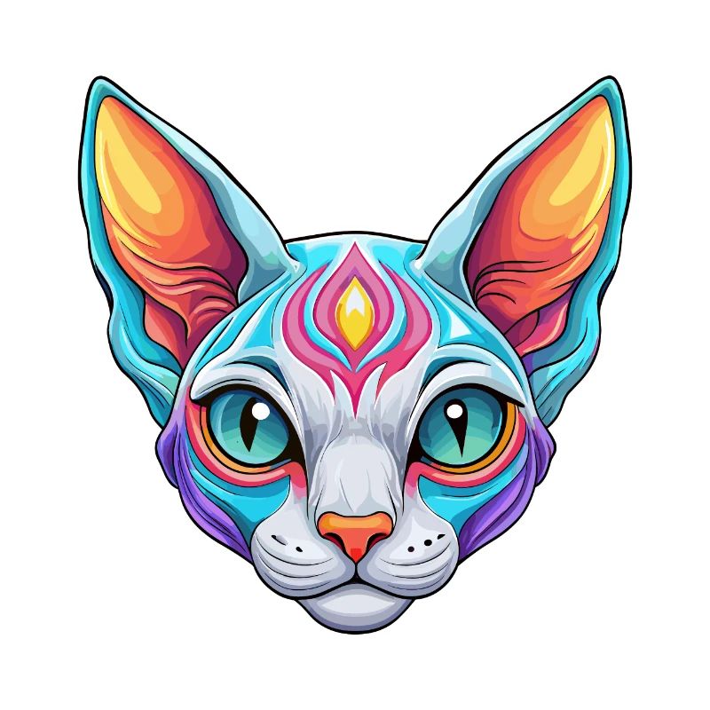 Devon Rex Chat Race Dessin animé Kawaii Animal Pet