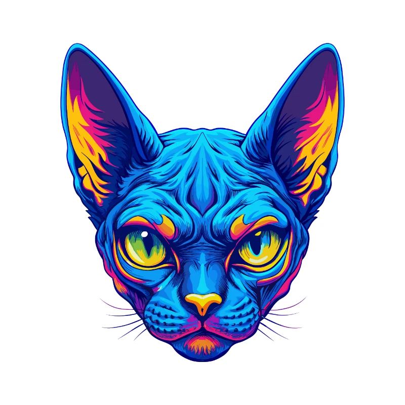 Devon Rex Katzenrasse Cartoon Kawaii Tier Haustier