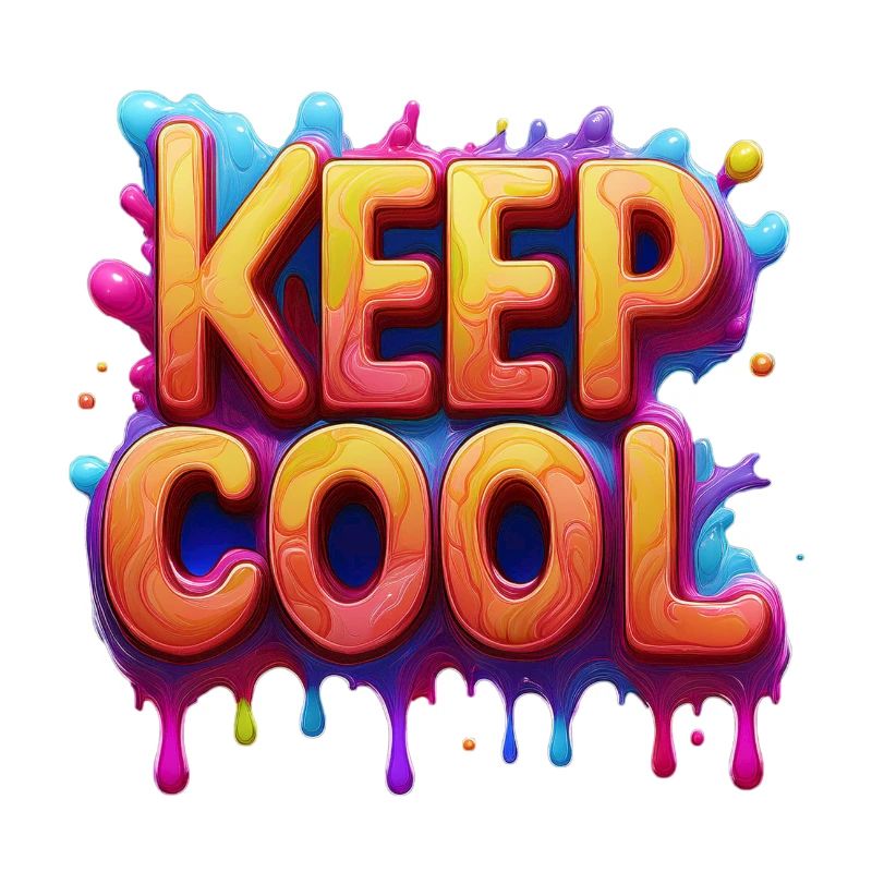 keep cool text in 3d