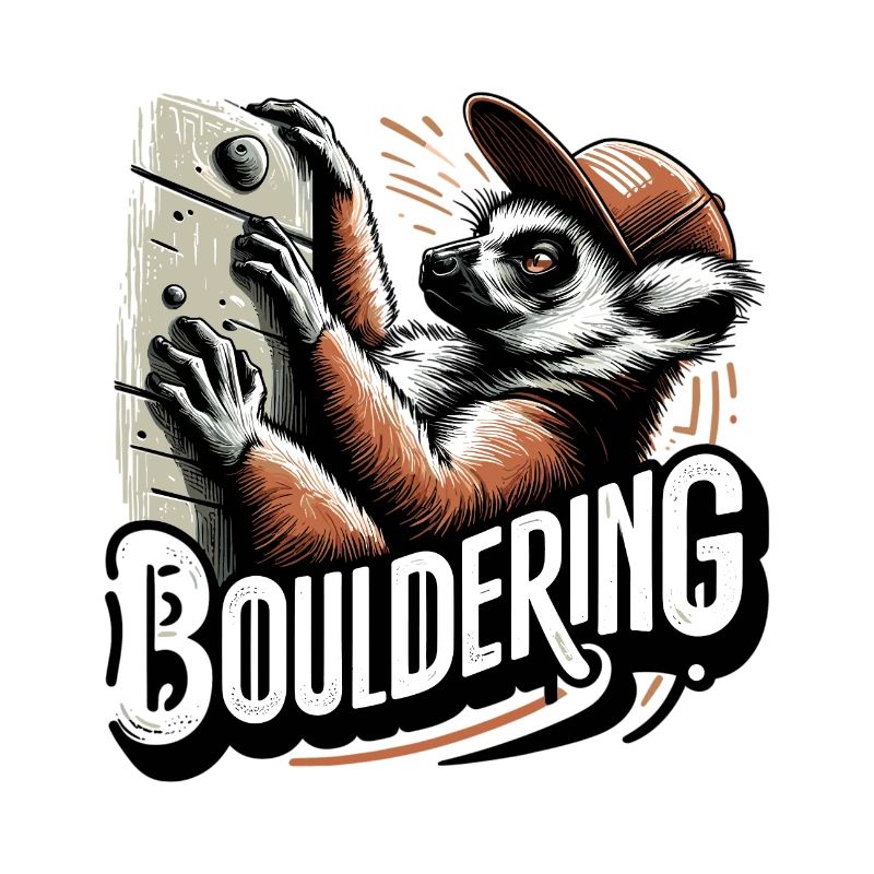 Bouldern Lemur Klettern Geschenk