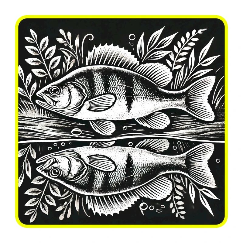 Barsch Angler Silhouette Design
