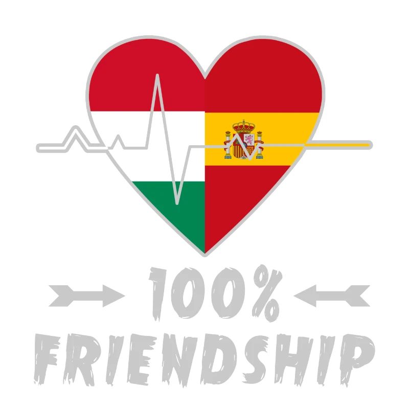 Ungarn und Spanien 100% Freundschaft