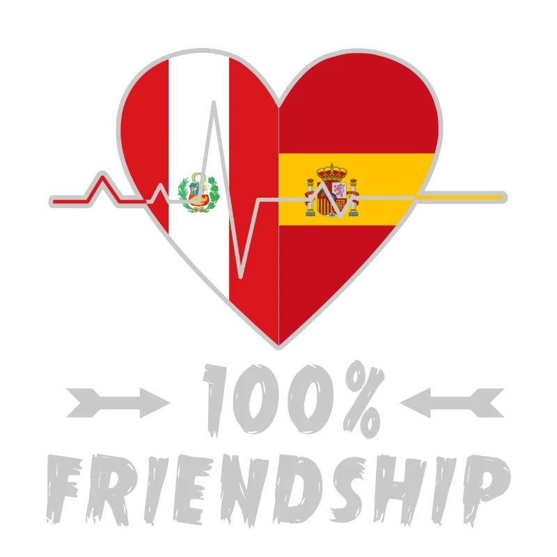 Peru und Spanien 100% Freundschaft