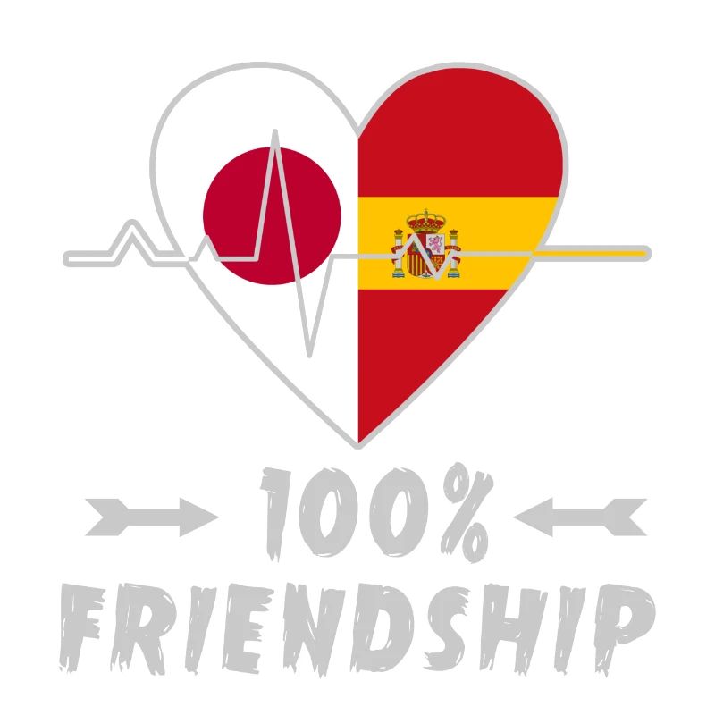 Japan und Spanien 100% Freundschaft