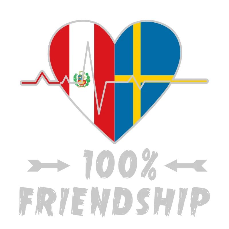 Peru und Schweden 100% Freundschaft