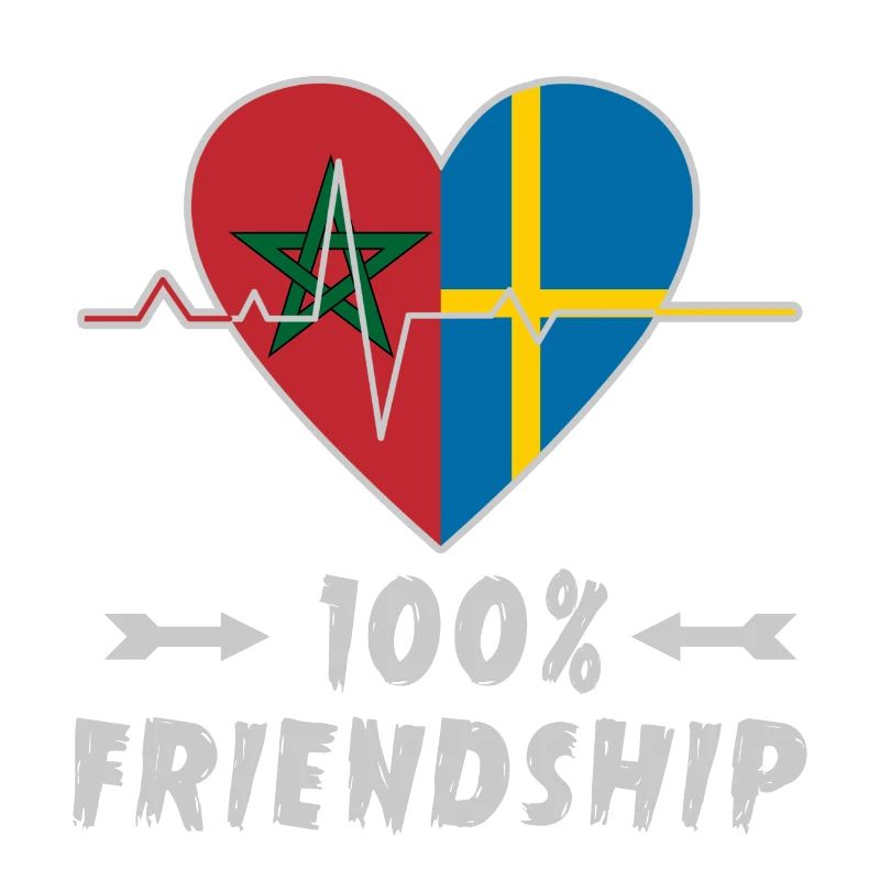 Marokko und Schweden 100% Freundschaft