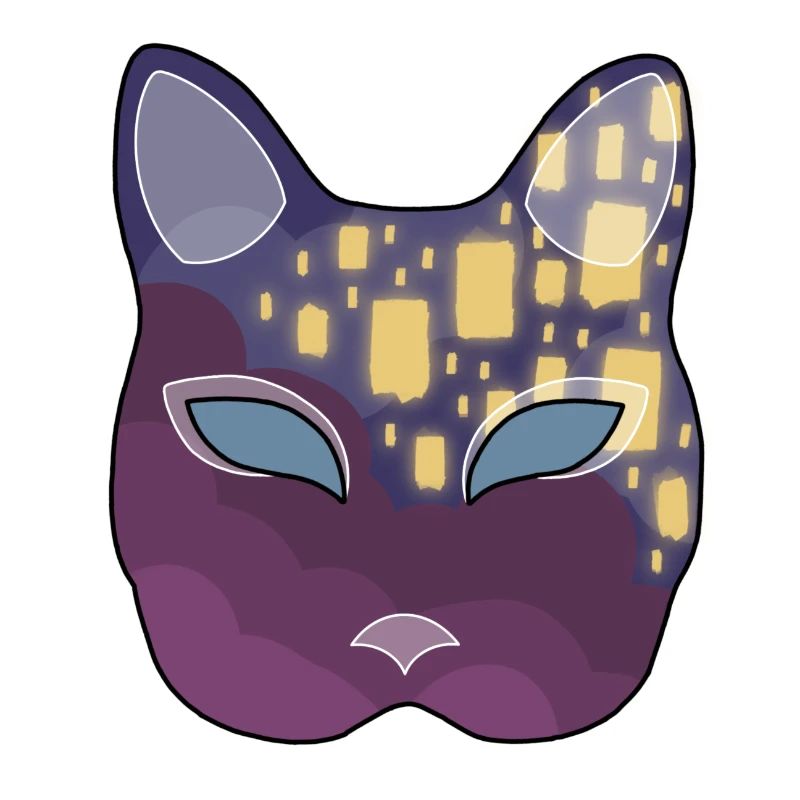 Lantern Neko Mask