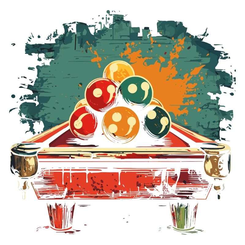 Billiard Comic Style