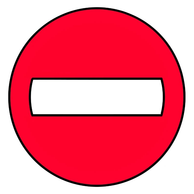 Durchgangsverbot Icon Rot