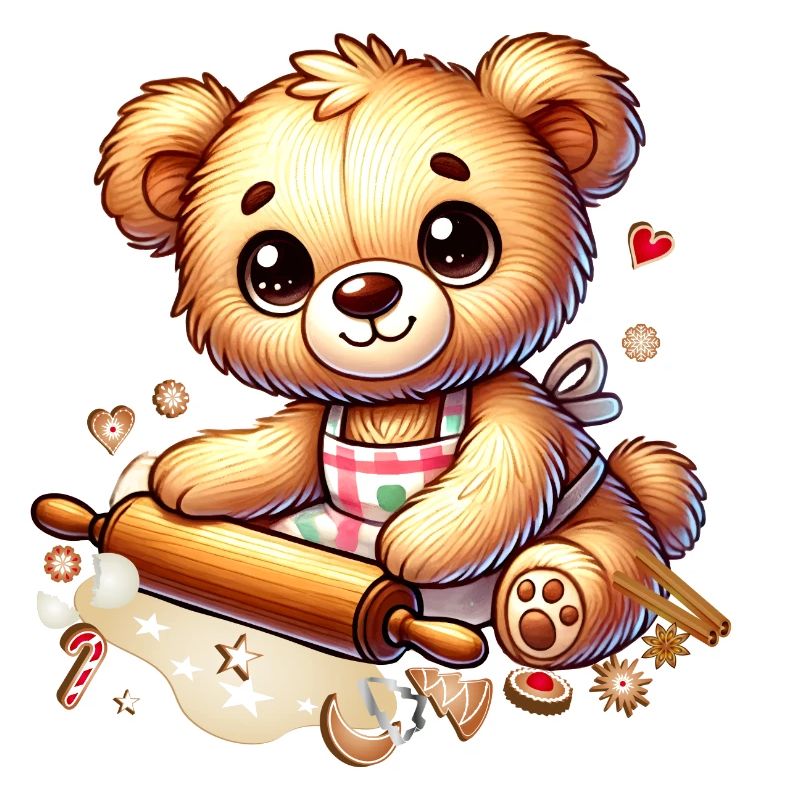 Cuisson de Noël Teddy – Douce joie festive