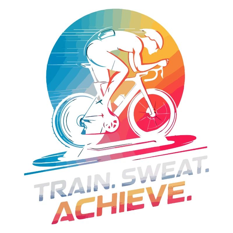 Train. Sueur. Accomplir. Entraîneur de cyclisme d’intérieur