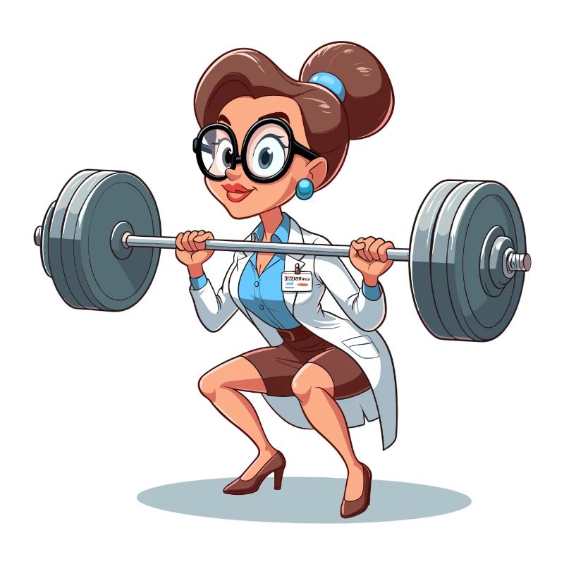 Intelligenz Training witzig Gym Frau Geschenk