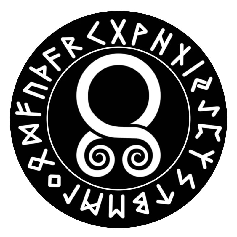 Trollkors black circle runes