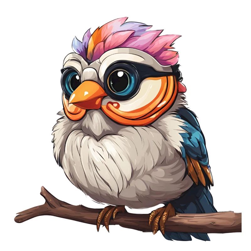 Lebendiges Spektakel der bunten Eule