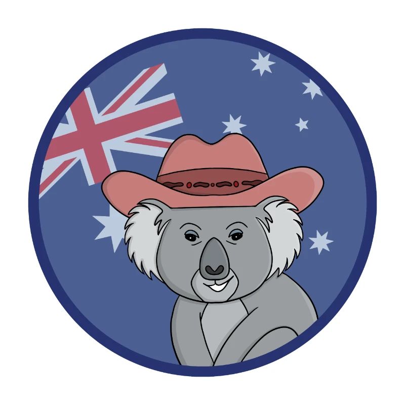 Adorable koala avec le drapeau australien