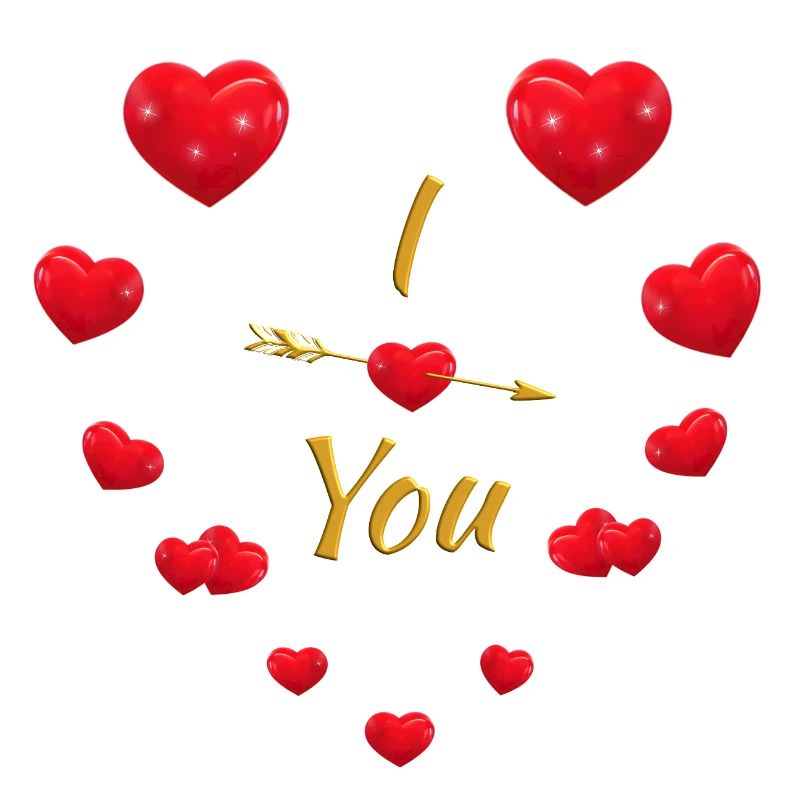 Design élégant en forme de cœur et de flèche pour les couples