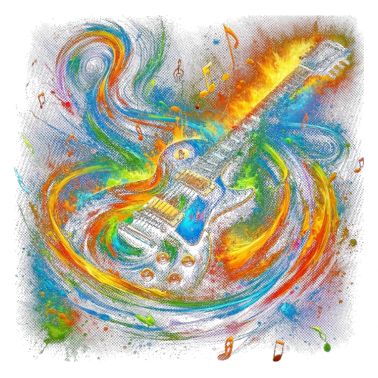 Espressione colorata della chitarra