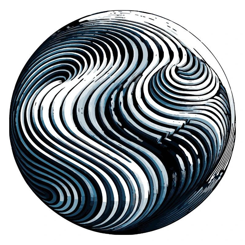 Geometric Waves – Abstract Wave Pattern