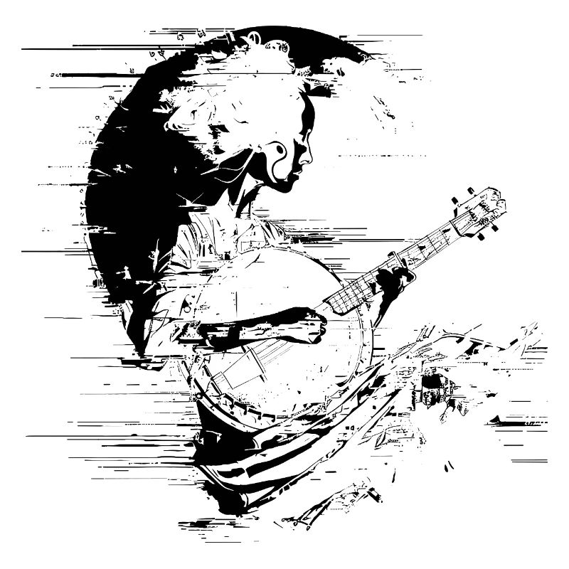 Banjo Player Drawing